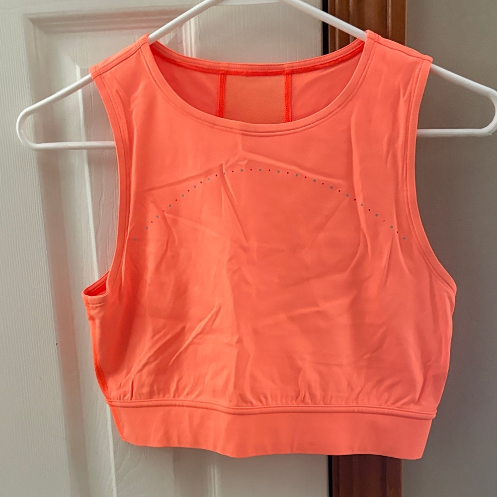Lululemon Athletica Vibrant Orange Crop Top